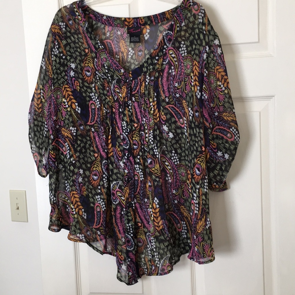 Torrid sheer pastry blouse